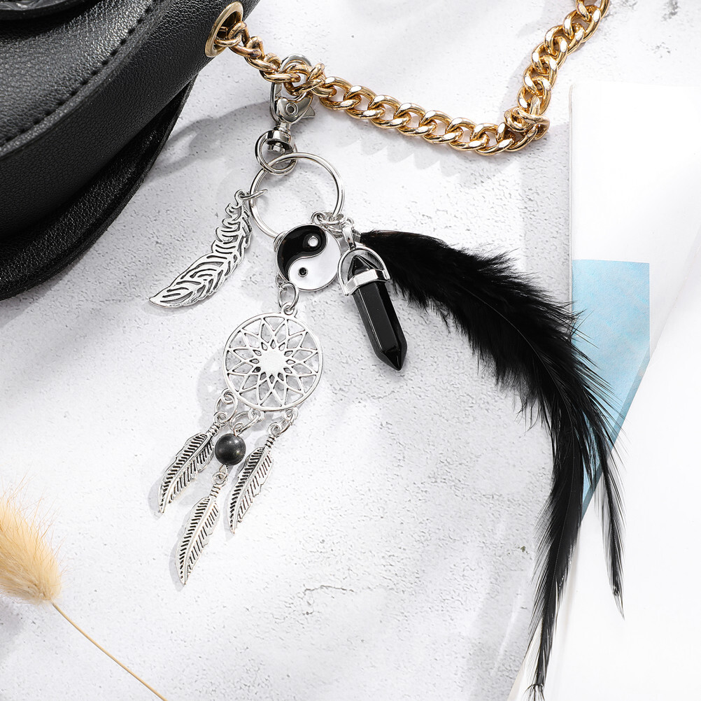 Taiji Phone Charm Bracelet Lightweight Keychain for Men-image