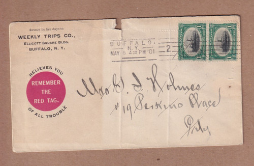1901 Buffalo New York Pan American Exhibition Slogan #294 - 6th Day of stamp use
