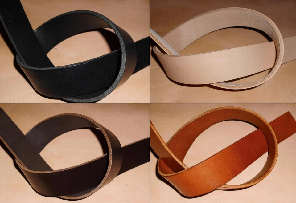 GS-LEATHER Lederriemen Reststücke Flachriemen 1 bis 6 cm ⌀4mm Gürtelriemen 10cm bis 100cm