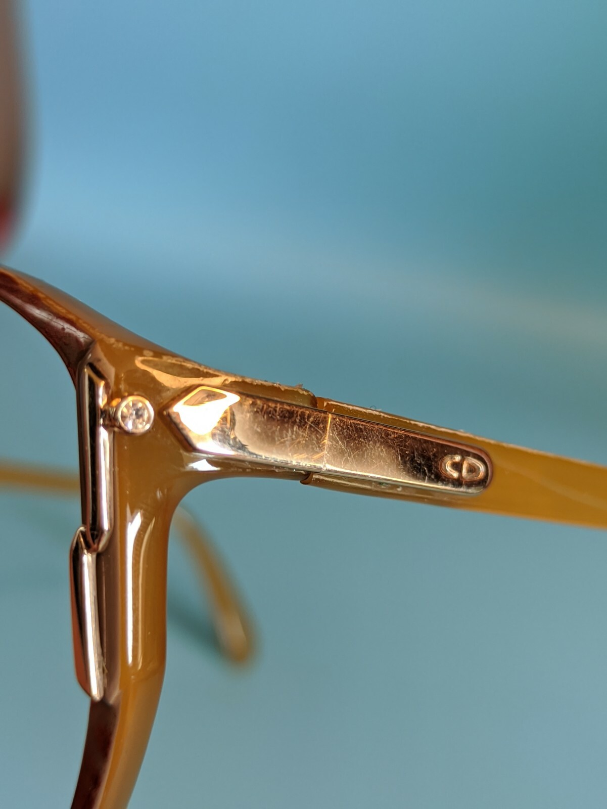 VINTAGE CHRISTIAN DIOR 2307 RECTANGULAR EYEGLASSE… - image 7