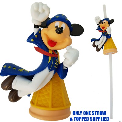 Disneyland Paris Mickey Mouse wiederverwendbarer Kunststoff Strohhalm Fantasia Getränk Disney Parks