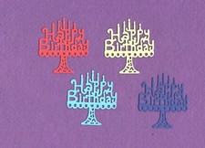 HAPPY BIRTHDAY CAKE die cuts scrapbook cards