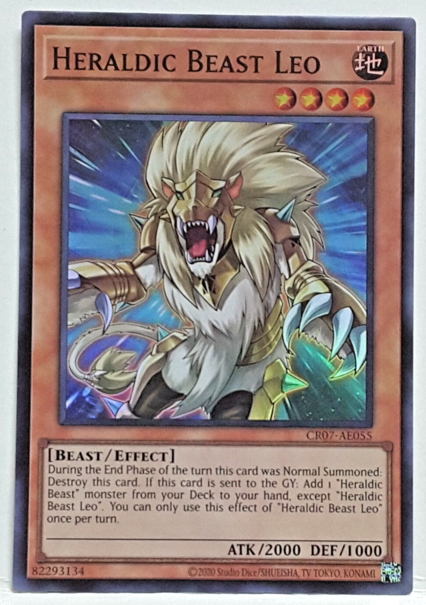 Yugioh Asian-English Heraldic Beast Leo CR07-AE055 Super Rare Yugioh Asian-English Heraldic Beast Leo CR07-AE055 Super Rare