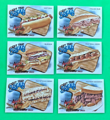 2022 ALLEN GINTER  Complete set of  10 . GET THAT BREAD . HOT DOG , TURKEY CLUB