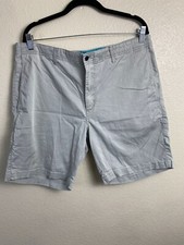 Tori Richard Gray Chino Shorts size 36x9 Golf performance Neutral Minimalist