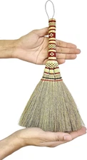 Small Corn Wisk Brush Broom 11 Inch Indoor Heavy Duty Multi Surface Hard & Soft