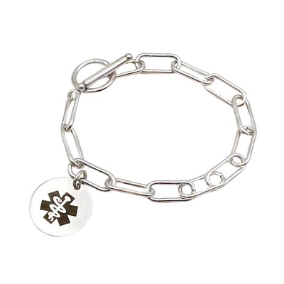 Modern Style Medical Bracelet Personalised Medic ID Jewellery Handmade UK Unity