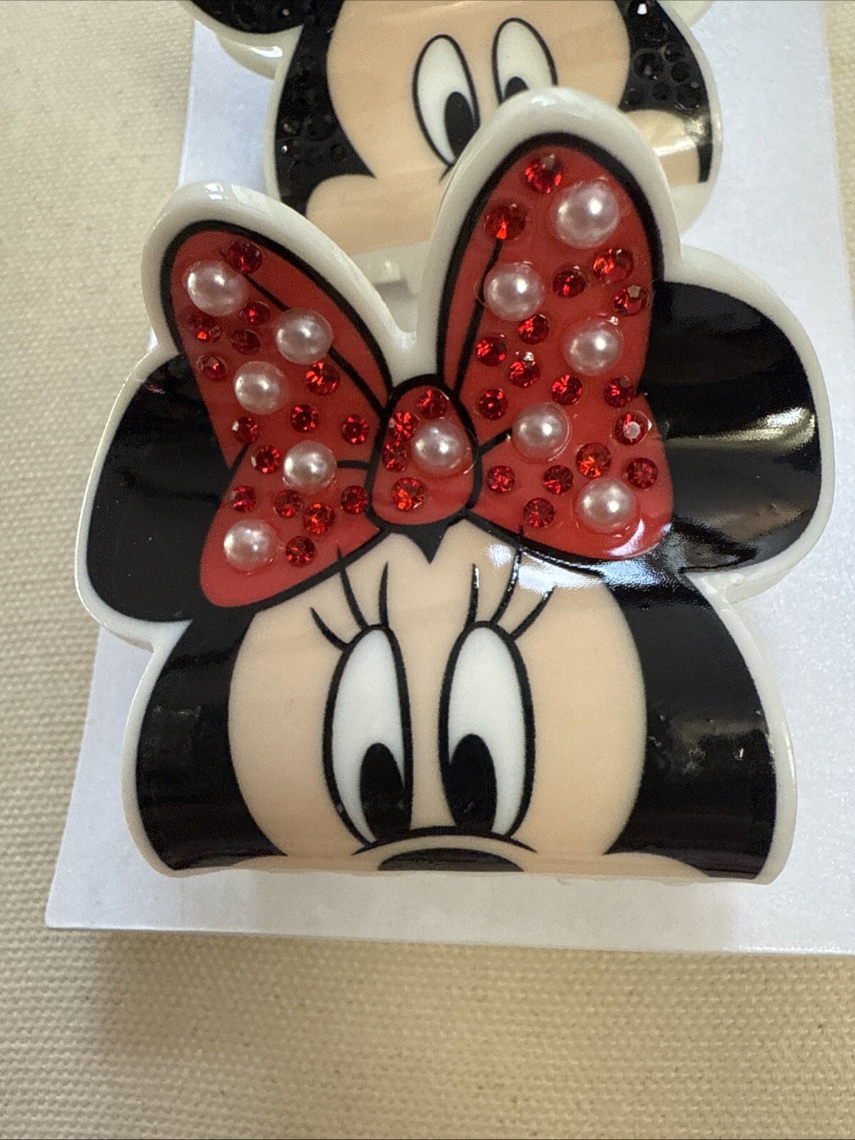 Baublebar x disney Mickey & Minnie Mouse rhinestones Pearls Hair Jaw Clips image 3