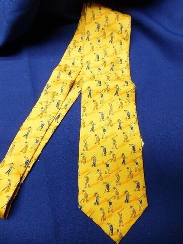NWT GOLFERS THEME TIE RACK NECK Tie 100% SILK