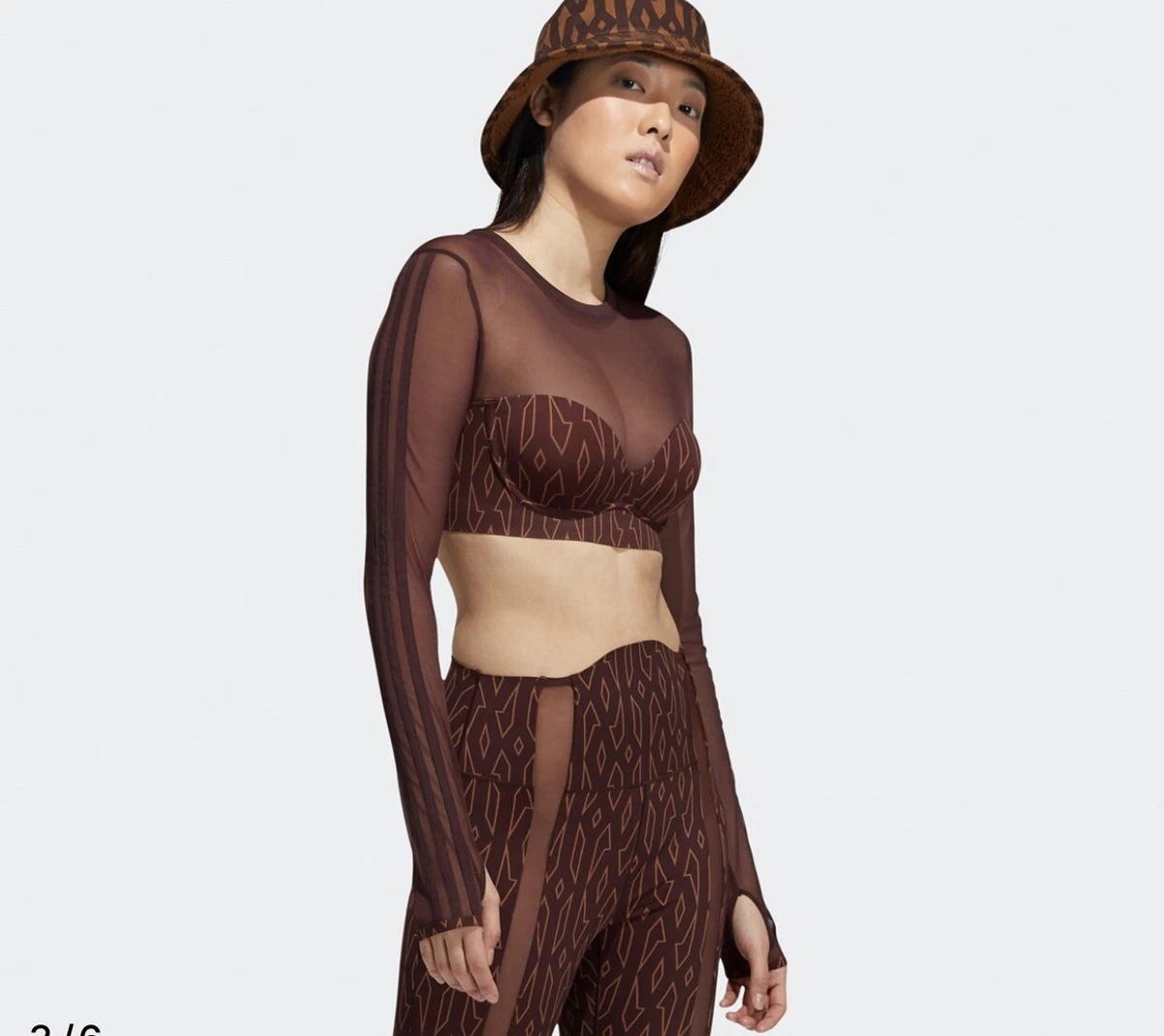 IVY Park Beyoncé x Adidas Monogram Crop Top Sz L ( HB8409) NWT | eBay