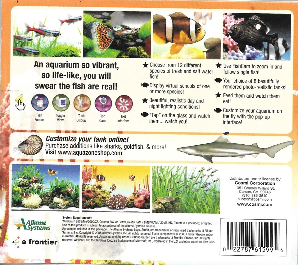 Aquazone Virtual Aquarium - Select From 12 Different Fish Species - PC CD-ROM - Image 2 of 2