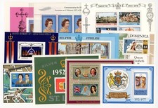 QEII Coronation Ann. Silver Jubilee Stamp Sheets 1977 1978 Lot of 10 MNH #20622