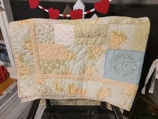Handmade Pastel Patchwork Baby Quilt/throw.  50"x58".  Beautifully Done