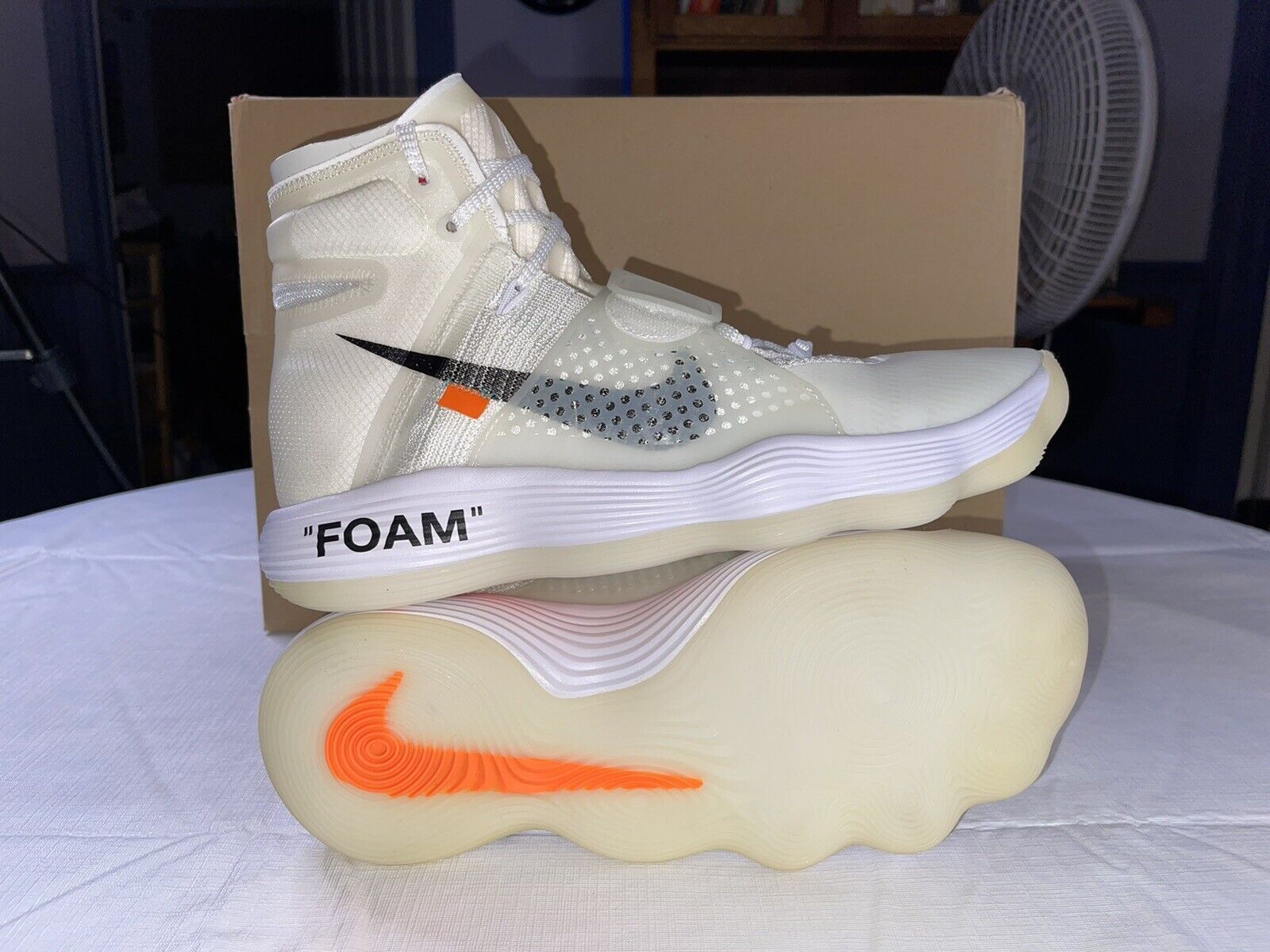 NIB Nike x Off-White The 10: Hyperdunk 2017 Flyknit 12 AJ4578-100 White 884776645180 | eBay