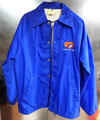 VINTAGE 1970s ERA GASTONS WHITE RIVER RESORT WISE WEAR BRAND BLUE JACKET MD VG++