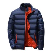 Mens Jacket Padded Coats Quilted Parka Down Bubble Puffer Zipper Winter Warm NEW