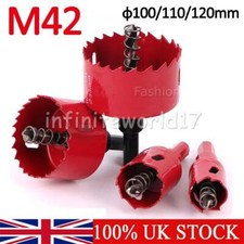 100-120mm Bi Metal M42 HSS Hole Saw Cutter Drill Bit For Aluminum Iron Pipe Wood