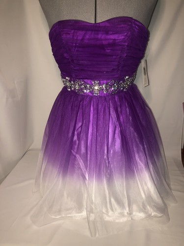 Prom Homecoming Dress Purple/White 