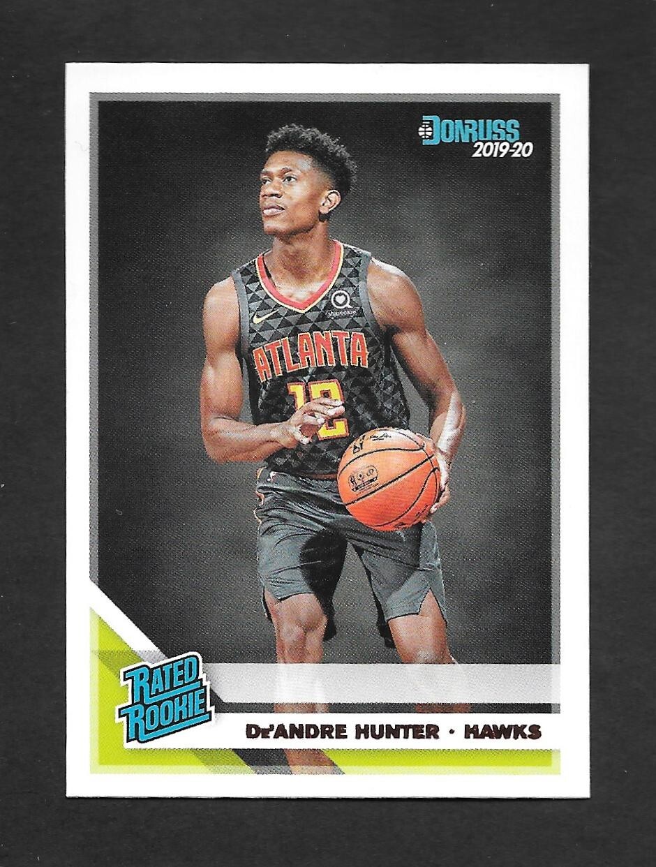 2019-20 Donruss Basketball De'ANDRE HUNTER Rated Rookie -ATLANTA HAWKS- #204