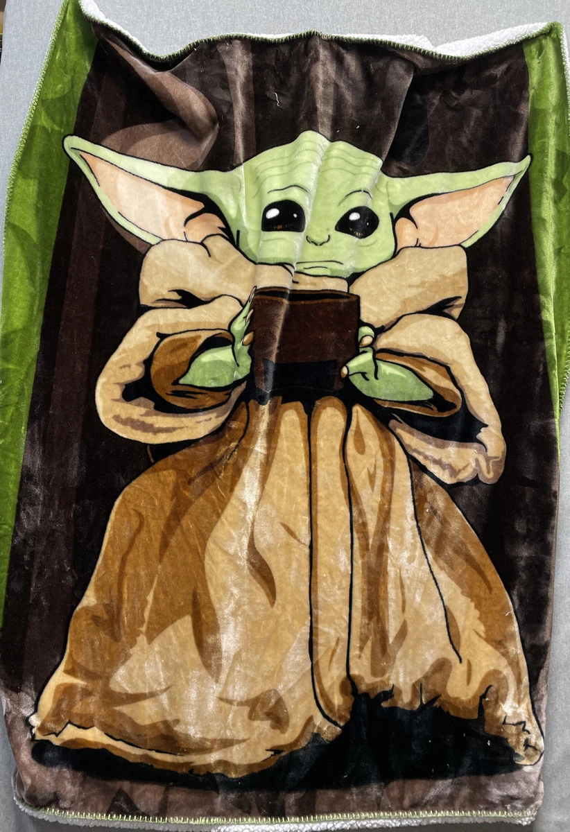 Star Wars The Mandalorian Baby Yoda Snack Time Sherpa Backed