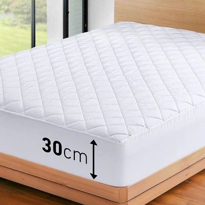IMPERIAL ROOMS Quilted Mattress Protector Breathable Hotel Quality Fitted Bed Cover All Sizes