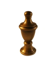 Lamp Finial-MODERN URN-Aged Brass Finish, Machined and Highly Detailed-FS