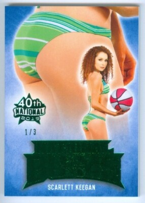 SCARLETT KEEGAN ''GREEN NATIONAL BUMS CARD #1/3'' BENCHWARMER 40TH NATIONAL 2019