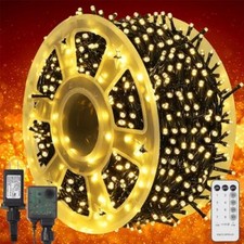 1000 LED Christmas String Lights, 328 FT Green Wire LED Decorative