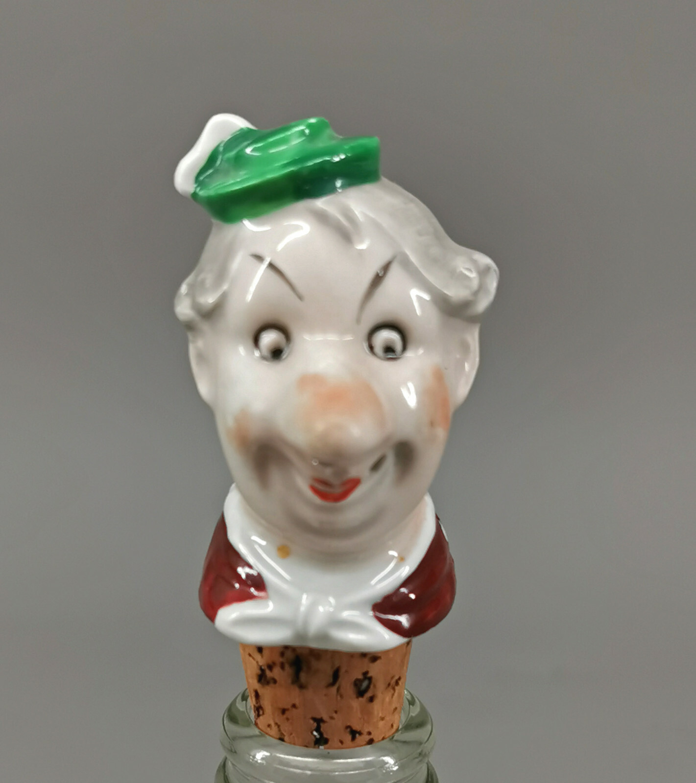 99840044 Frasco Dosificador / Tapón Chupito Mann Pintado a Mano Thüringen H7cm