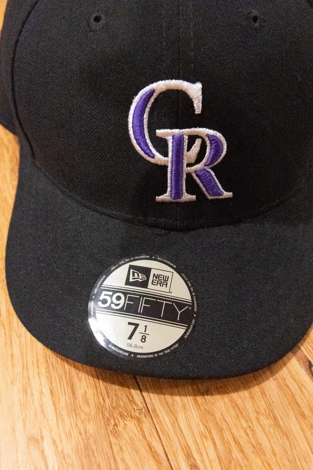 Colorado Rockies New Era 59Fifty Fitted Hat Purple MLB Cap 7 1/8 ON FIELD Men's - Image 2 of 4
