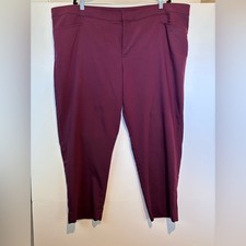 Chaps Women’s Plus Size 24W Burgundy Stretch Ankle Pants