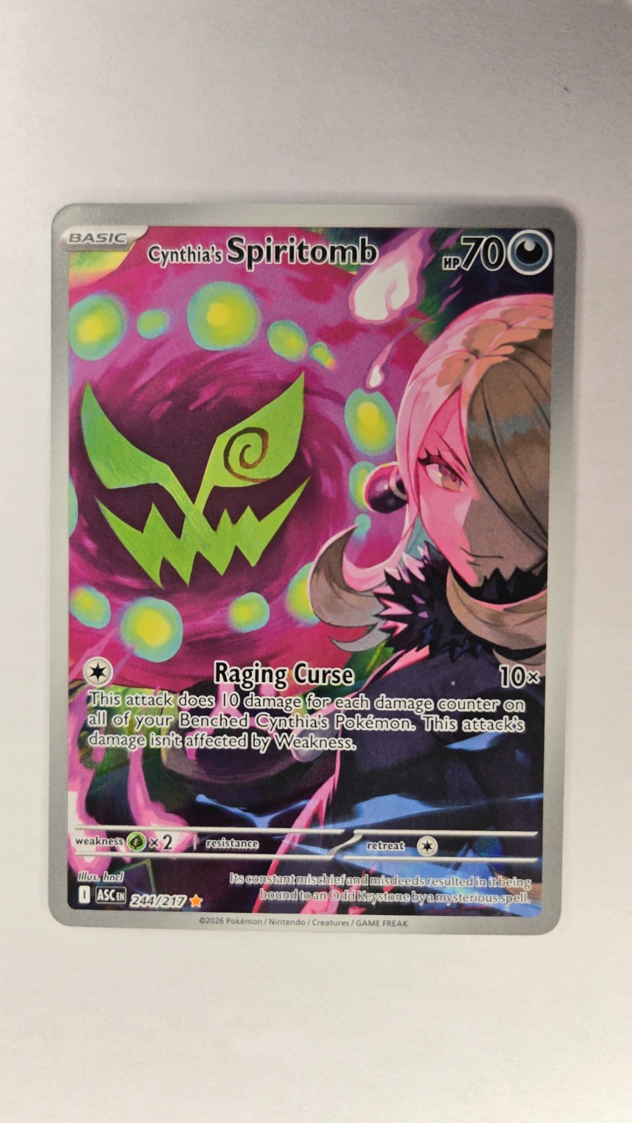 Cynthia's Spiritomb IR 244/217 Ascended Heroes NM Pokémon TCG