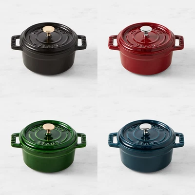 Staub Enameled Cast Iron Mini Cocotte 1/4-Qt. FULL COLOR - NEW