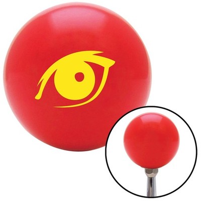 Yellow One Eye Red Shift Knob w/ M16x1.5 Insert Shifter Auto Manual Custom Brody