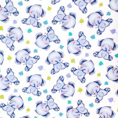 100 % Baumwolle Michael Miller - Roly Poly - Elefant Tier Kinder Kinderzimmer Zoo Stoff