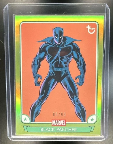 Black Panther 2026 Topps Brooklyn Collection Captain America Gold Refractor /99