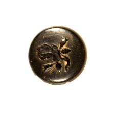 Bouton fantaisie Goodyear caoutchouc dur roses fleurs roses avant guerre civile 1851 2 C20
