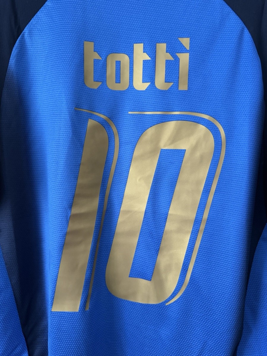 Francesco Totti Italy 2006 World Cup New Men's Retro Blue Soccer