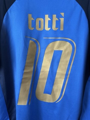 Francesco Totti Italy 2006 World Cup New Men's Retro Blue Soccer