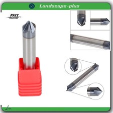 3/8" 4 Flute 90 Degree Carbide Chamfer Mill - Tialn Coated - Double End