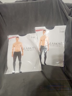 2 Pair Glamory for men Microman 100 Support tights Style 50420 Black 4XL