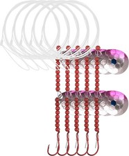 Walleye Harness Spinner Rig, 5 Packs Rig Fishing Red  Blue - 5