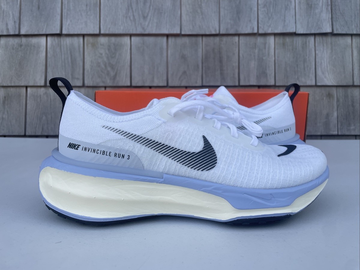 Nike ☆ Invincible Run 3 White×Cobalt Bliss Size 8.5 - Nike ZoomX Invincible Run Flyknit 3 White Cobalt