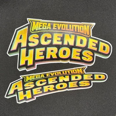Pokemon - Mega Evolution Ascended Heroes - (1) 6x2  (1) 6x1  Binder Sticker