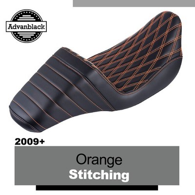 Advanblack Orange Extended Reach Seat Pro Monkey Logo For Harley Touring 09+