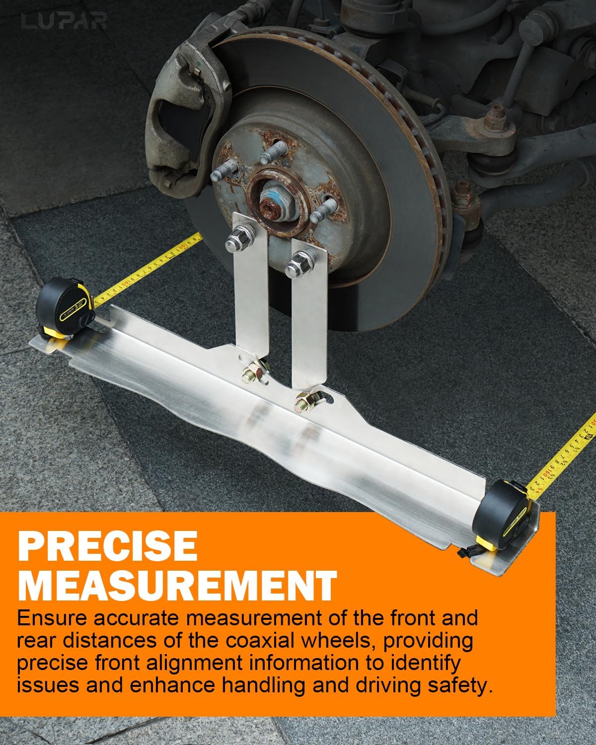 Upgraded Wheel Alignment Tool with Connection Sheet, Heavy Duty Stainless Ste...