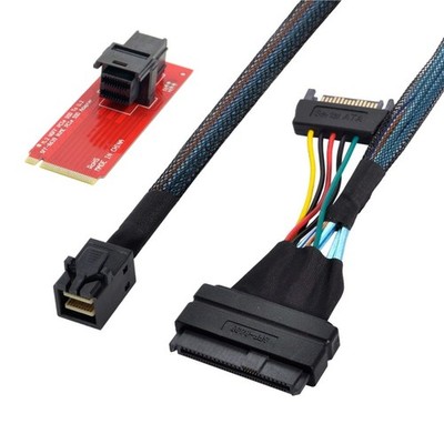 SFF-8643 to U.2 SFF-8639 Cable with SFF-8643 to NGFF Adapter for Mainboard U....