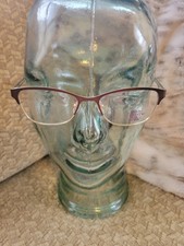 JIMMY CRYSTAL NEW YORK BROWN SPRING HINGE EYEGLASSES DISPLAY MODEL 51-16