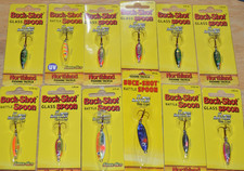 12 packs northland buck shot spoons assortment some glow UV rattles