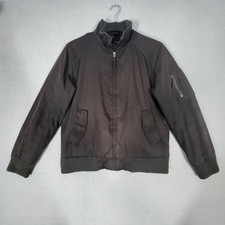 Calvin Klein Jacket Men's S Gray 100 Polyester Water Wind Resistant Bomber Casu